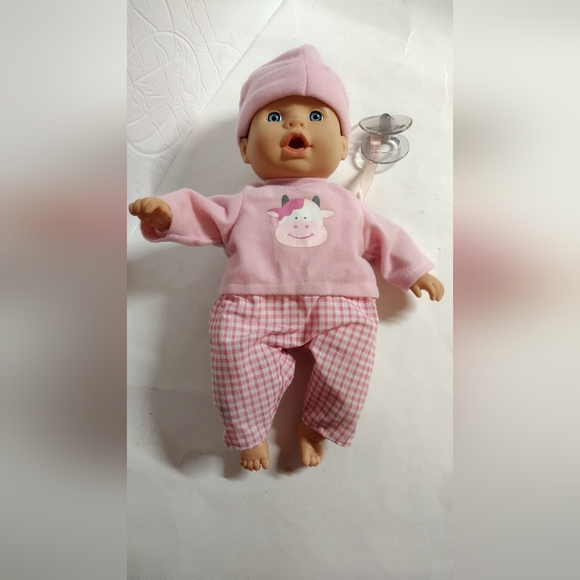 Vintage Cititoy Baby Doll 1999 Girl W/ Pacifier Cloth Body 13" - Picture 1 of 7